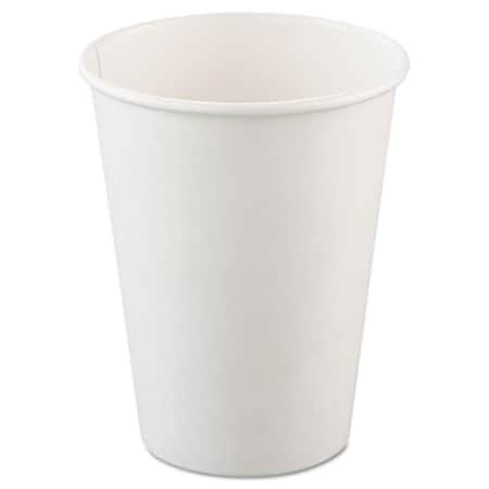 Coolcollectibles Single-Sided Poly Paper Hot Cups; 12oz; White; 50/Bag; 20 Bags/Carton CO39719